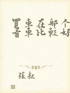 买车在哪个平台看车比较好呢