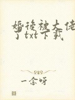 婚后被大佬惯坏了txt下载