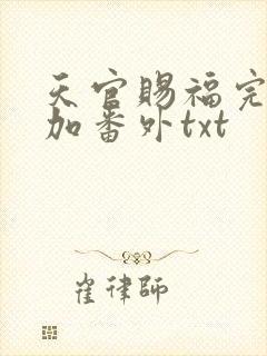 天官赐福完整版加番外txt