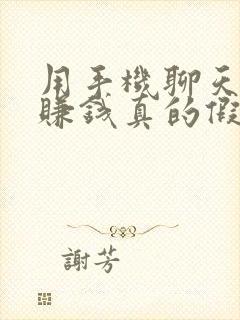 用手机聊天打字赚钱真的假的