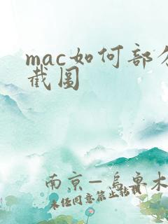 mac如何部分截图