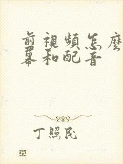 剪视频怎么加字幕和配音