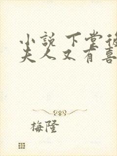 小说 下堂后侯夫人又有喜了