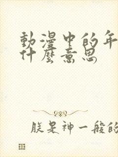 动漫中的年番是什么意思