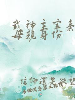 武神主宰秦尘的母亲身份