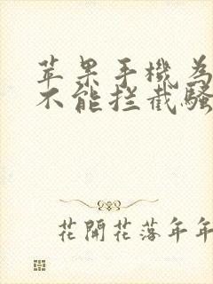 苹果手机为什么不能拦截骚扰电话