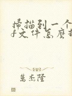 扫描到一个pdf文件怎么打开