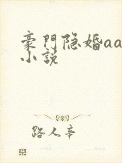 豪门隐婚aa制小说