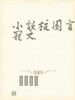 小说校园言情甜宠文