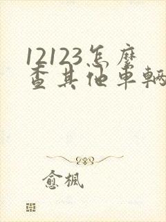 12123怎么查其他车辆违章