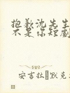 抱歉沈先生孩子不是你短剧