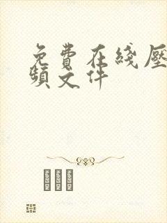 免费在线压缩视频文件