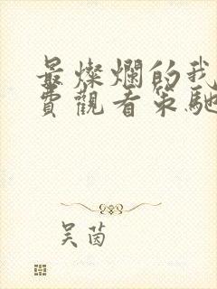 最灿烂的我们免费观看策驰影院