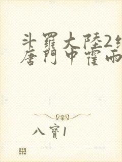 斗罗大陆2绝世唐门中霍雨浩