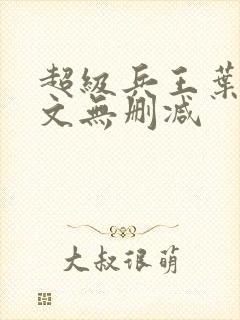 超级兵王叶谦全文无删减