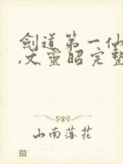 剑道第一仙苏奕,文灵昭完整版