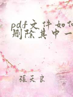 pdf文件如何删除其中一页
