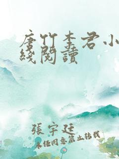 唐竹李君小说在线阅读