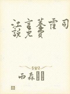 江言蓁霍司衍小说免费