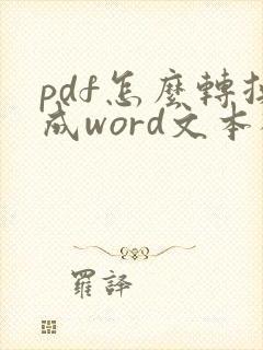 pdf怎么转换成word文本框怎么去除