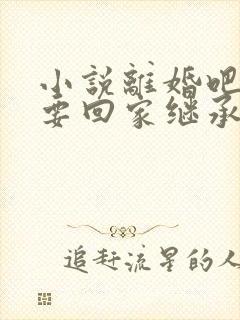 小说离婚吧,我要回家继承亿万家产在线阅读