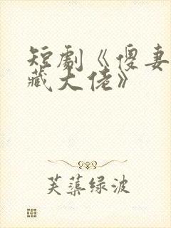 短剧《傻妻是隐藏大佬》