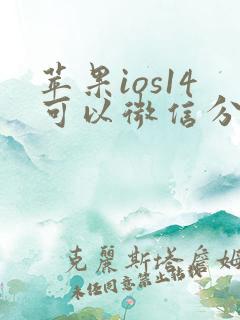 苹果ios14可以微信分身吗