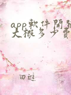 app软件开发大概多少费用