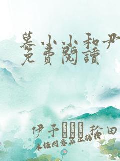 慕小小和尹少桀免费阅读