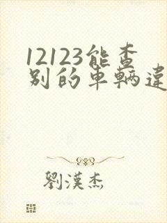 12123能查别的车辆违章吗