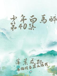 少年白马醉春风第40集