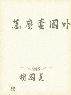 怎么查国外地图