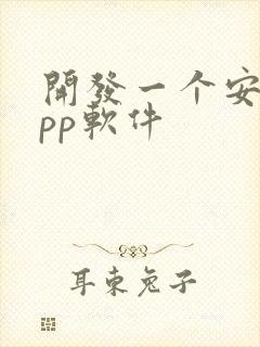 开发一个安卓app软件