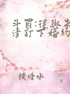 斗罗:从与朱竹清订下婚约开始全文