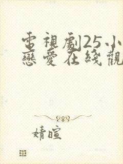 电视剧25小时恋爱在线观看免费全集