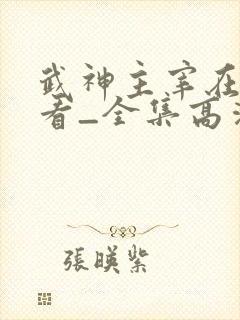 武神主宰在线观看_全集高清免费完整版