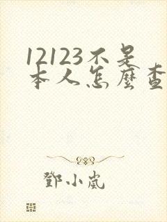 12123不是本人怎么查违章