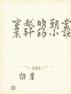 穿越明朝当崇祯叶轩的小说