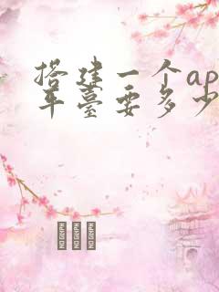 搭建一个app平台要多少钱