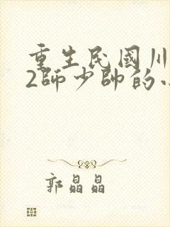 重生民国川军12师少帅的小说