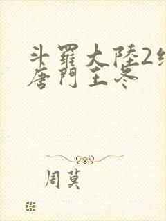 斗罗大陆2绝世唐门王冬