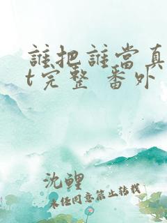 谁把谁当真txt完整 番外