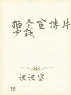 拍个宣传片要多少钱