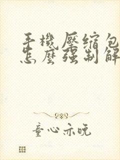 手机压缩包密码怎么强制解除