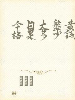 今日大盘黄金价格是多少钱一克