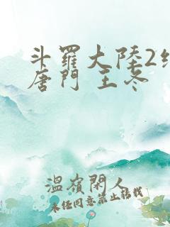 斗罗大陆2绝世唐门 王冬