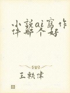 小说ai写作软件哪个好