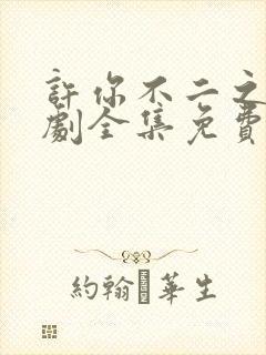 许你不二之臣短剧全集免费看