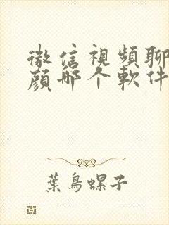 微信视频聊天美颜哪个软件好