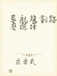 导航规划路线怎么选择